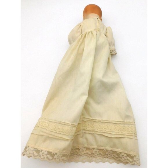 Vintage Darice Collectible Baby Doll Blue Eyes Christening Baptism Gown - Picture 5 of 6